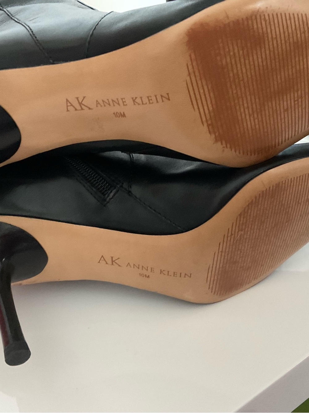 Anne Klein Tall Black Knee-High Pointed Toe Stiletto Boots Size 10 - Picture 6 of 7